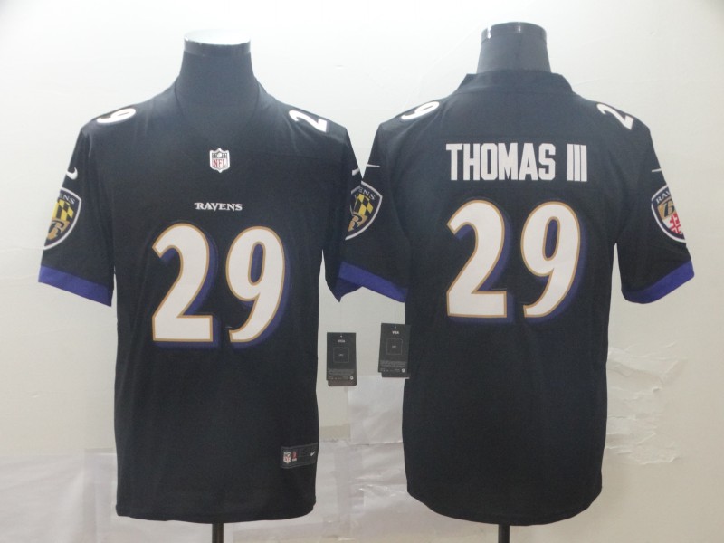 Men's Baltimore Ravens Earl Thomas III #29 Black Jersey